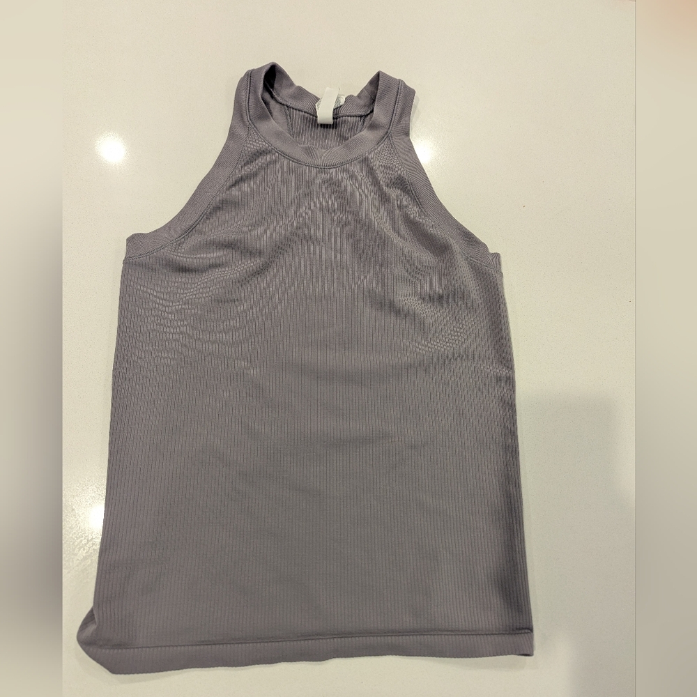 Athleta seamless racer back medium tank top purple